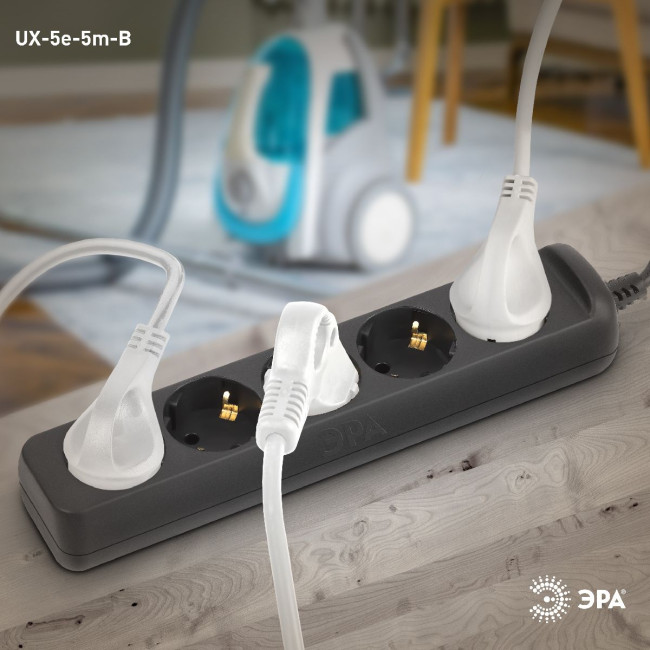 Удлинитель электрический Эра UX-5e-5m-B Б0057726 Удлинитель электрический Эра UX-5e-5m-B Б0057726