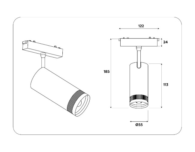 Трековый магнитный светильник Ambrella Light Track System ZOOM GV1570 Трековый магнитный светильник Ambrella Light Track System ZOOM GV1570