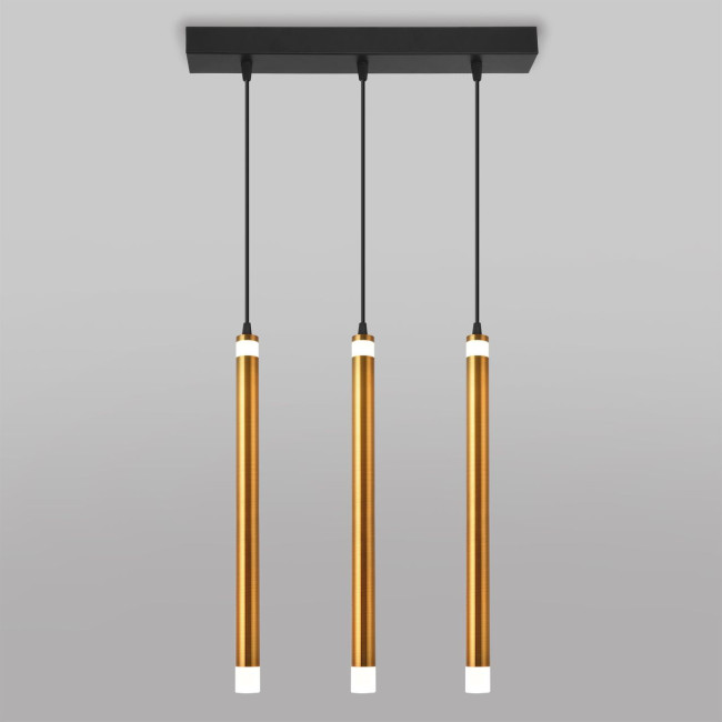 Подвесной светодиодный светильник Eurosvet Maestro 50133/3 LED бронза