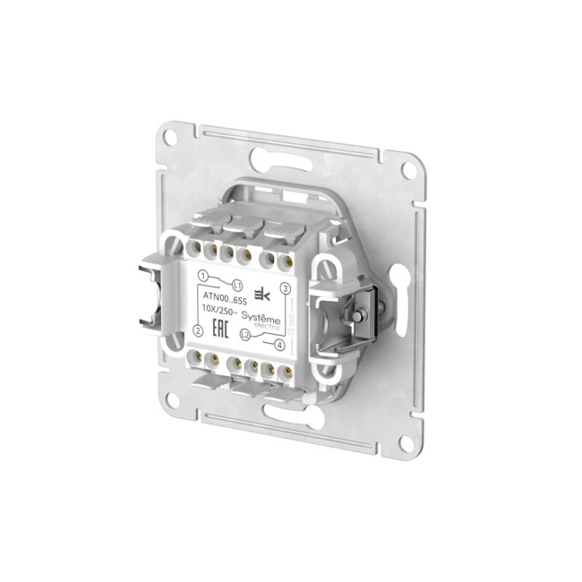 Переключатель 2-клавишный, сх.6/2, 10АХ, Systeme Electric AtlasDesign Белый ATN000165S