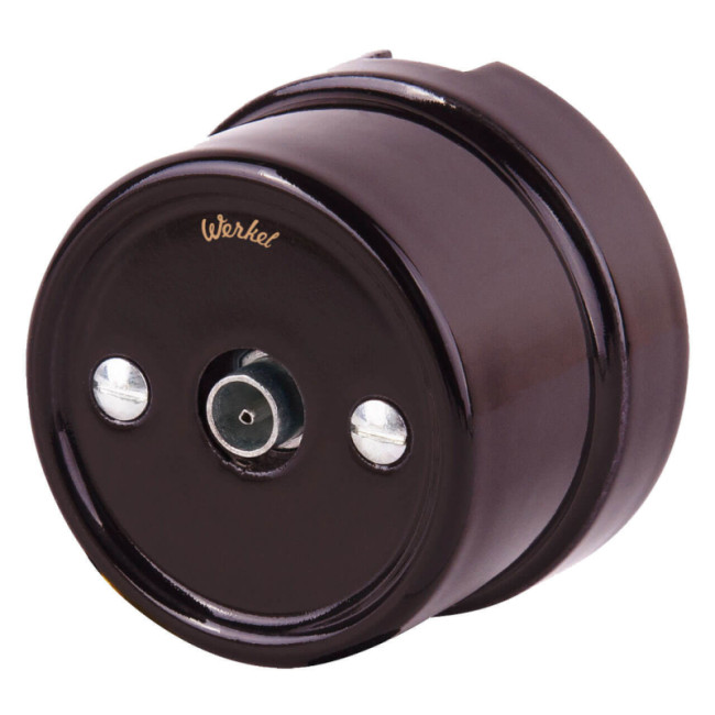 ТВ розетка Werkel Retro коричневая WL18-02-05 4690389100734 ТВ розетка Werkel Retro коричневая WL18-02-05 4690389100734