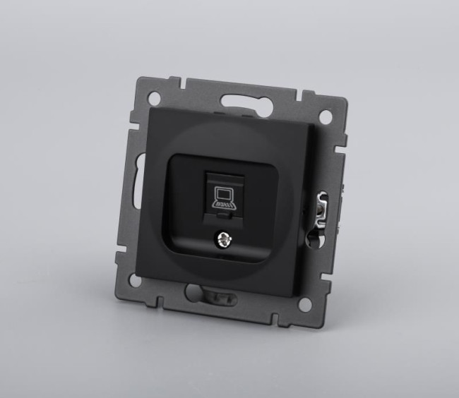 Механизм компьютерной розетки Arlight SCT-MPC1-PL-BK-V (RJ-45, CAT6) 049847 Механизм компьютерной розетки Arlight SCT-MPC1-PL-BK-V (RJ-45, CAT6) 049847