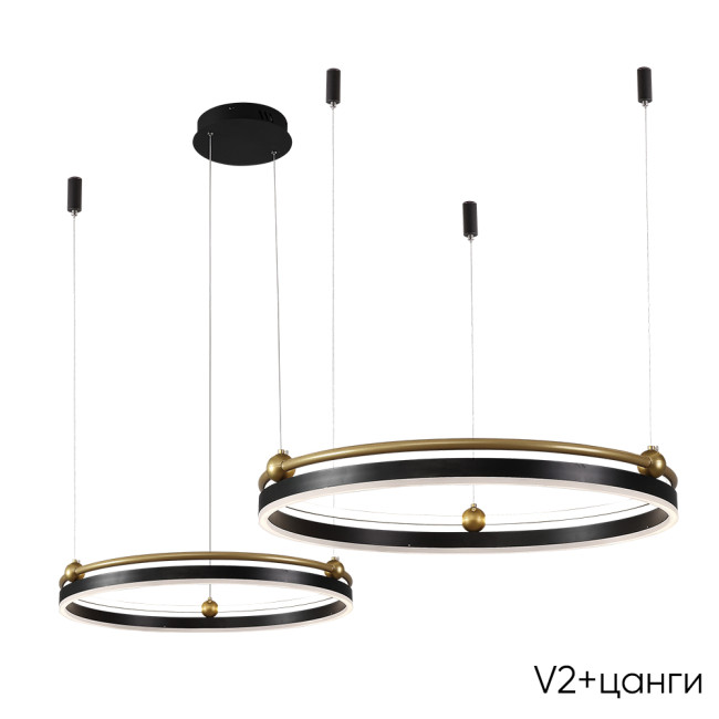 Подвесная люстра Crystal Lux FERNANDO SP123W LED BLACK/GOLD Подвесная люстра Crystal Lux FERNANDO SP123W LED BLACK/GOLD