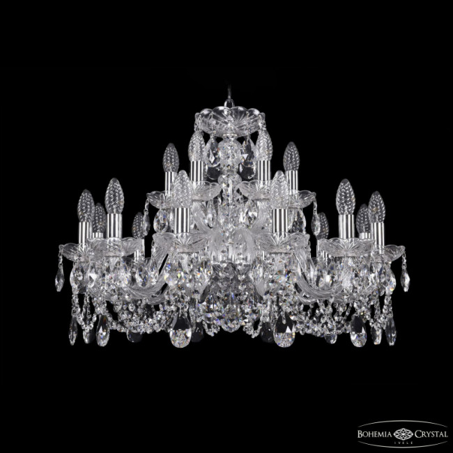 Подвесная люстра Bohemia Ivele Crystal 1402/12+6/240 Ni Подвесная люстра Bohemia Ivele Crystal 1402/12+6/240 Ni