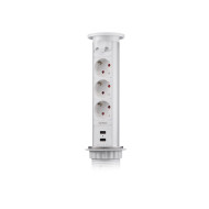 Блок розеток 105J (3 секции и 2 USB) Mebax 00-00000823