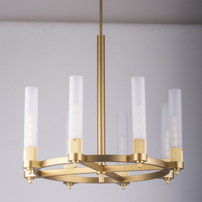 Люстра на штанге DeLight Collection MD2314-8A antique brass Люстра на штанге DeLight Collection MD2314-8A antique brass
