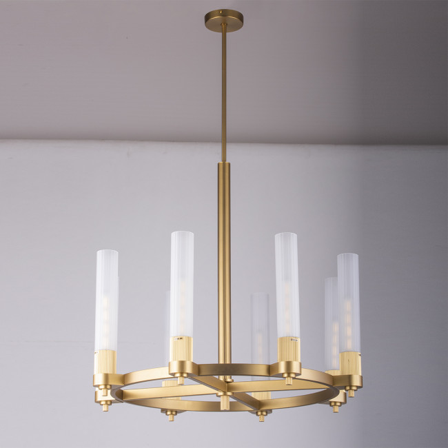 Люстра на штанге DeLight Collection MD2314-8A antique brass Люстра на штанге DeLight Collection MD2314-8A antique brass