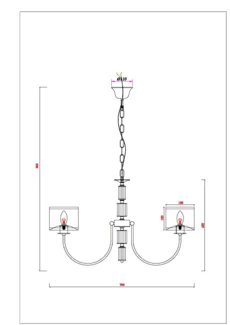 Подвесная люстра Arte Lamp Attore A4092LM-5CC Подвесная люстра Arte Lamp Attore A4092LM-5CC