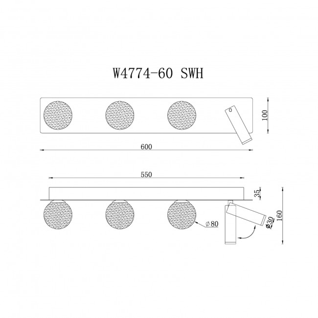 Настенный светильник iLedex Telescope W4774-60 SWH Настенный светильник iLedex Telescope W4774-60 SWH