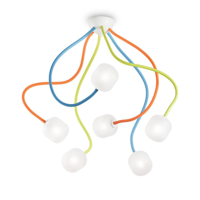 Потолочная люстра Ideal Lux Octopus PL6 Color 174976 Потолочная люстра Ideal Lux Octopus PL6 Color 174976