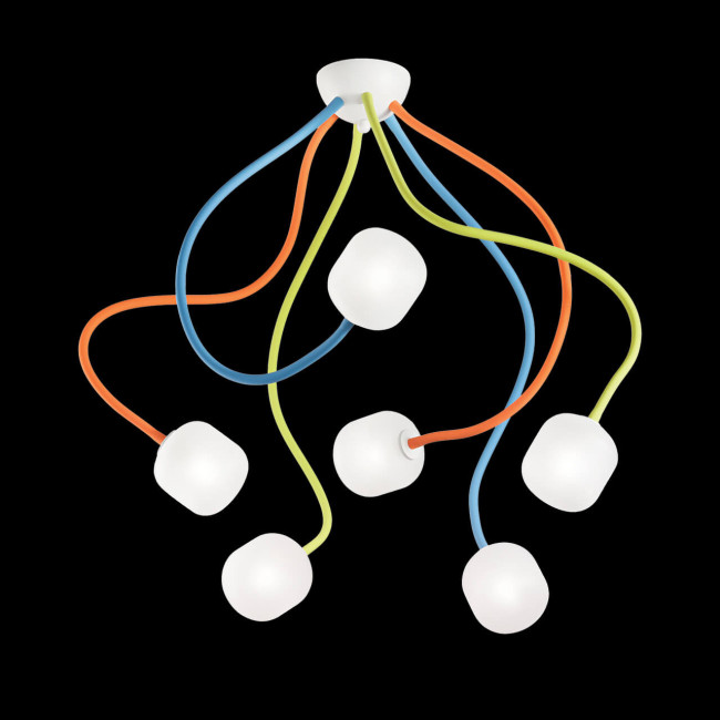 Потолочная люстра Ideal Lux Octopus PL6 Color 174976 Потолочная люстра Ideal Lux Octopus PL6 Color 174976