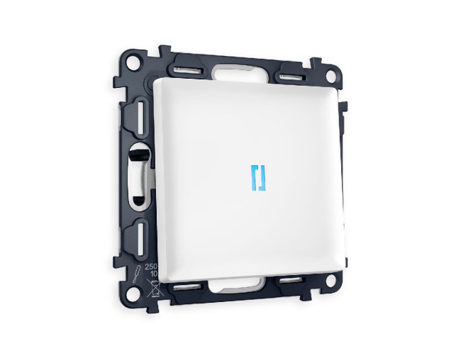 Комплект механизма 1-кл выключателя с подсветкой Ambrella Volt Alfa MA122020