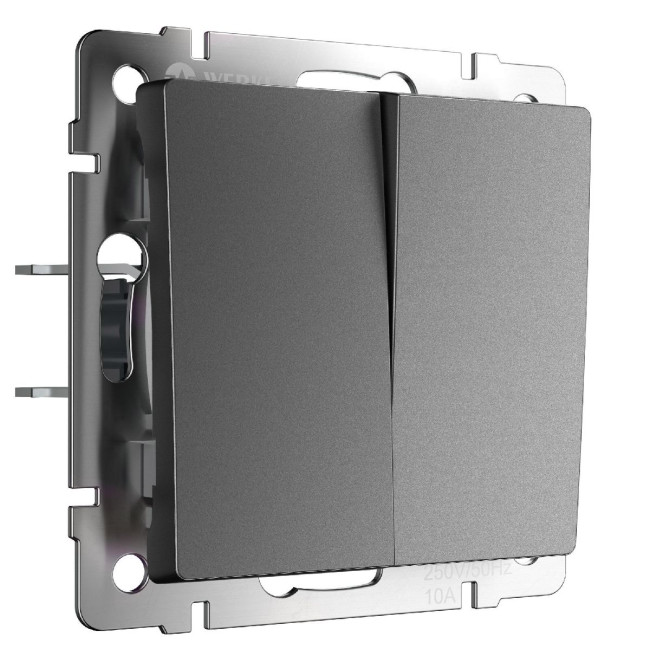 Выключатель двухклавишный проходной Werkel W1122064 4690389194375 a063100 Выключатель двухклавишный проходной Werkel W1122064 4690389194375 a063100