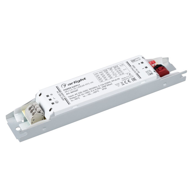Блок питания Arlight ARJ-LG-20-LINEAR-PFC-HV (20W, 24-105V, 0.2-0.35A) (IP20 Металл) 047427 Блок питания Arlight ARJ-LG-20-LINEAR-PFC-HV (20W, 24-105V, 0.2-0.35A) (IP20 Металл) 047427