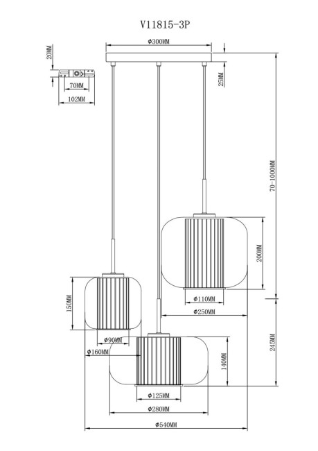 Подвесной светильник Moderli Ember V11815-3P Подвесной светильник Moderli Ember V11815-3P