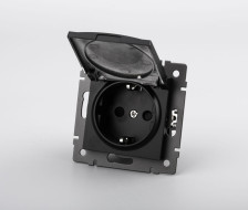 Механизм розетки влагозащищённый Arlight SCT-MCP-PL-BK-V (250V, 16A) 049835
