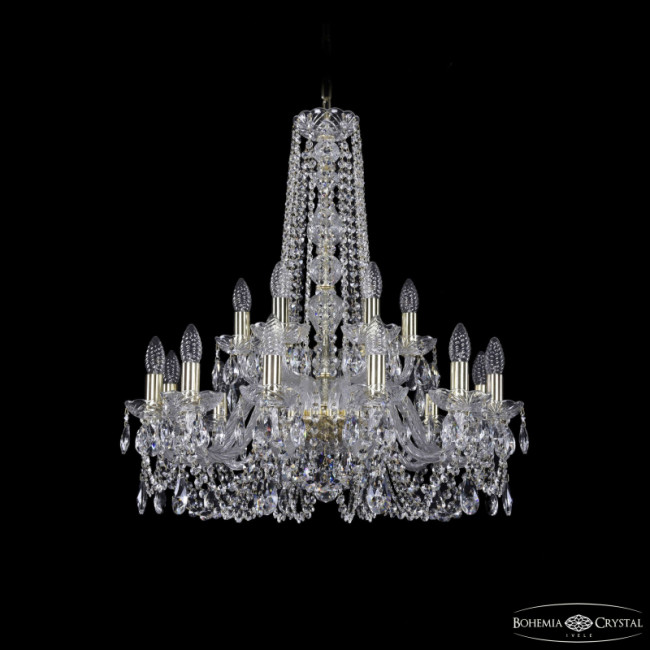 Подвесная люстра Bohemia Ivele Crystal 1402/12+6/240/h-75 G