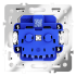 Розетка с защитными шторками и крышкой Voltum S70 VLS040303 (кашемир)