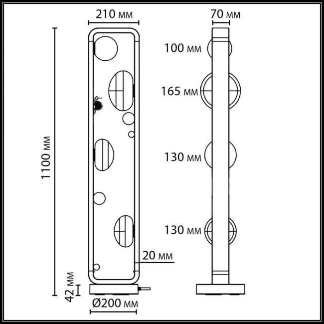 Ландшафтный светильник Odeon Light Nature Luma 5434/4FB Ландшафтный светильник Odeon Light Nature Luma 5434/4FB
