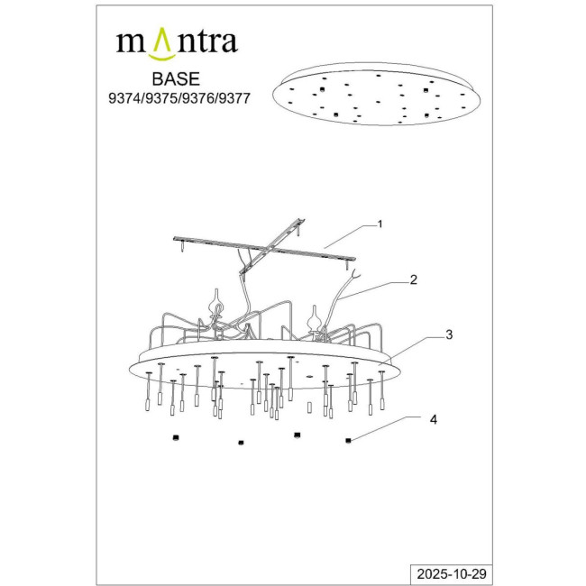 Подвесная люстра Mantra Boomerang 9377+9240 (24L) Подвесная люстра Mantra Boomerang 9377+9240 (24L)