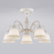 Люстра на штанге Eurosvet 60107/5 белый с золотом