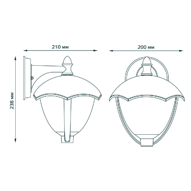 Уличный настенный светильник Gauss Aura GD028