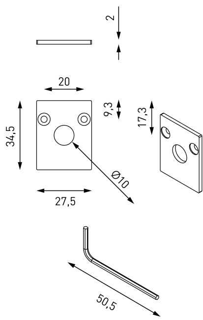 Комплект заглушек для встраиваемых шинопроводов Lumker SY-LINK-ECS-T2S-WH 013584