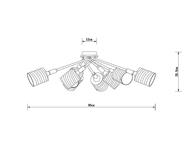 Потолочная люстра Arte Lamp Maria A4536PL-8AB Потолочная люстра Arte Lamp Maria A4536PL-8AB