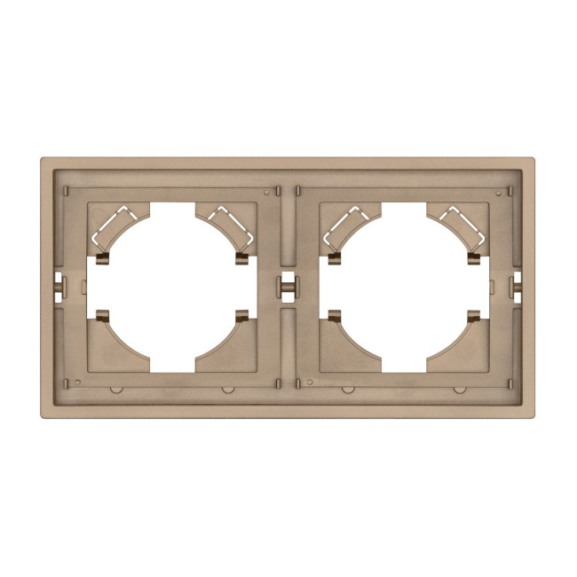 Рамка пластиковая на 2 поста Arlight FRM-TENDO-PL-2-GD 053842 Рамка пластиковая на 2 поста Arlight FRM-TENDO-PL-2-GD 053842