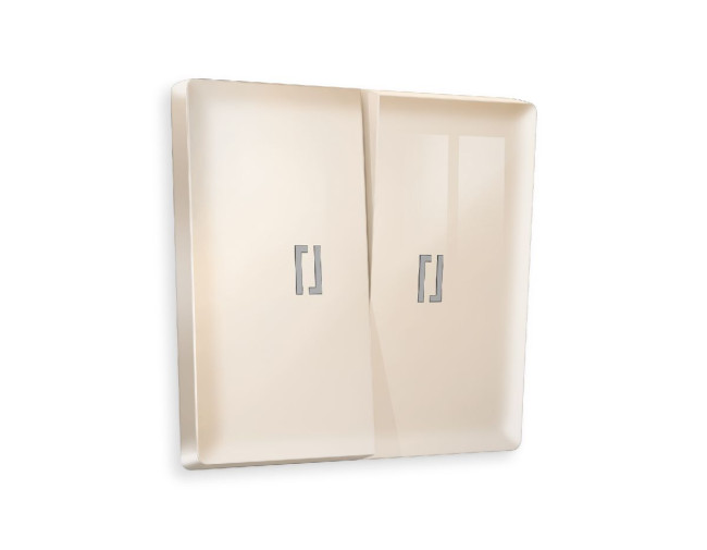 Лицевая панель для выключателя двухклавишного с подсветкой Ambrella Volt Alfa AP3040 Лицевая панель для выключателя двухклавишного с подсветкой Ambrella Volt Alfa AP3040