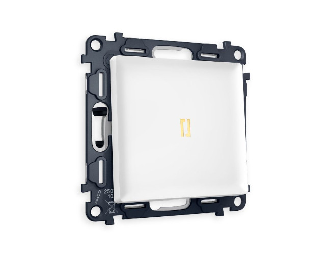 Комплект механизма 1-кл проходного выключателя с подсветкой Ambrella Volt Alfa MA122030