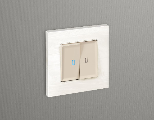 Комплект механизма 2-кл выключателя с подсветкой Ambrella Volt Alfa MA324020 Комплект механизма 2-кл выключателя с подсветкой Ambrella Volt Alfa MA324020