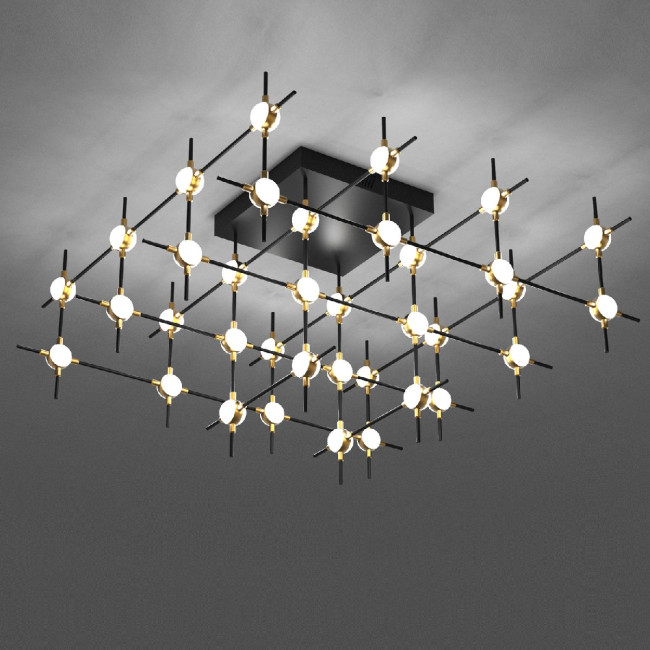 Потолочная люстра DeLight Collection Molecular MX18001067-36A black/gold Потолочная люстра DeLight Collection Molecular MX18001067-36A black/gold
