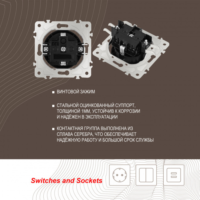 Розетка с заземлением и шторками Arte Milano 202.40-1.black Розетка с заземлением и шторками Arte Milano 202.40-1.black