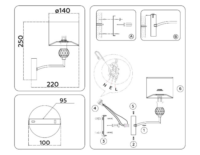 Бра Ambrella Light High Light Classic LH71125 Бра Ambrella Light High Light Classic LH71125