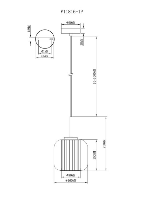 Подвесной светильник Moderli Ember V11816-1P Подвесной светильник Moderli Ember V11816-1P