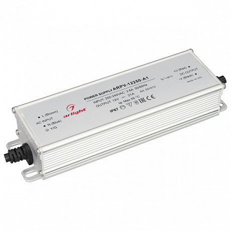Блок питания Arlight ARPV-12250-A1 12V 252W IP67 21A 031513 Блок питания Arlight ARPV-12250-A1 12V 252W IP67 21A 031513