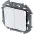 Выключатель двухклавишный Legrand Inspiria 673620