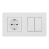 Выключатель двухклавишный с розеткой Arte Milano SET16-2-40-1-30-2 white Выключатель двухклавишный с розеткой Arte Milano SET16-2-40-1-30-2 white