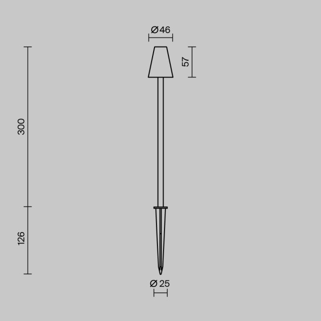 Ландшафтный светильник Maytoni Cane O504FL-L1B3K Ландшафтный светильник Maytoni Cane O504FL-L1B3K