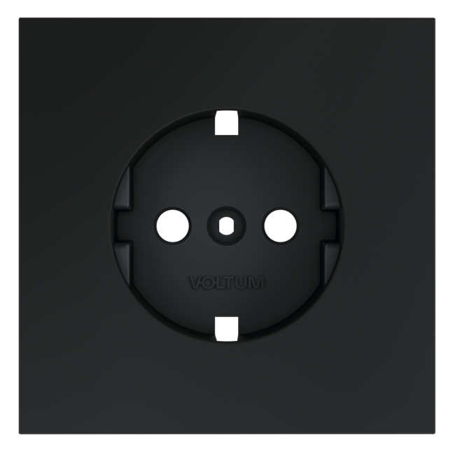 Накладка для розетки с заземлением Voltum S70 (графит) VLS000607 Накладка для розетки с заземлением Voltum S70 (графит) VLS000607