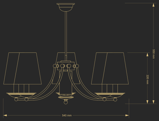 Подвесная люстра Kutek N Abazur N-ZW-5(P/A) Подвесная люстра Kutek N Abazur N-ZW-5(P/A)