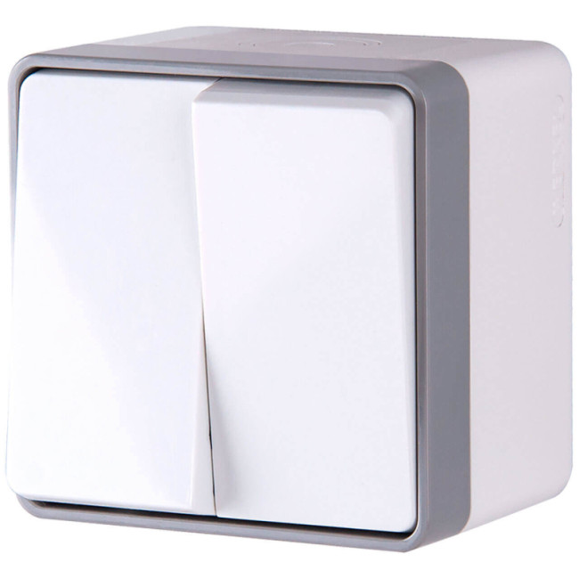 Выключатель Werkel двухклавишный влагозащищенный Gallant белый WL15-03-02 4690389102141 Выключатель Werkel двухклавишный влагозащищенный Gallant белый WL15-03-02 4690389102141