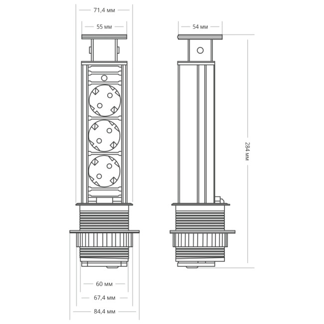Блок розеток 105S Mebax 00-00000835 Блок розеток 105S Mebax 00-00000835