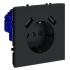Розетка с USB, А+А Voltum S70 VLS040407 (графит)