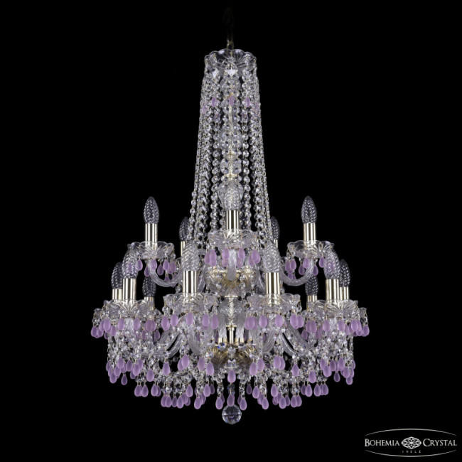 Подвесная люстра Bohemia Ivele Crystal 1410/10+5/195/h-82/2d G V7010