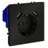 Розетка с USB, А+А Voltum S70 VLS040408 (черный матовый