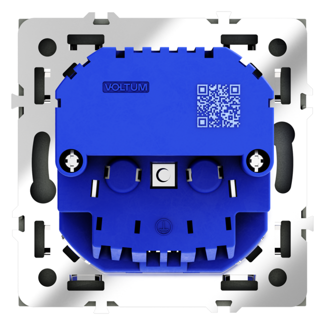 Розетка с USB, А+А Voltum S70 VLS040408 (черный матовый