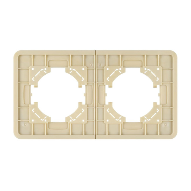 Рамка на 2 поста алюминиевая Arlight FRM-AKIRY-AL-2-GD 049726 Рамка на 2 поста алюминиевая Arlight FRM-AKIRY-AL-2-GD 049726