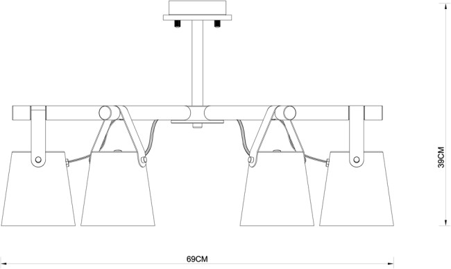 Люстра на штанге Arte Lamp Thomas A7032PL-6BK Люстра на штанге Arte Lamp Thomas A7032PL-6BK